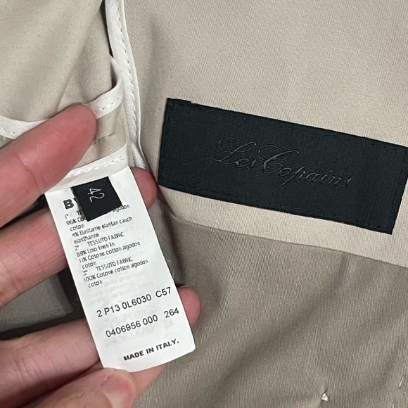 LES COPAINS Elegant Tan and Black Women's Blazer 3 Tone Textured 3/4 Sleeve 42 - Picture 7 of 9